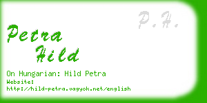 petra hild business card